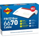 FRITZ! Box 6670 Cable, Router weiß/rot
