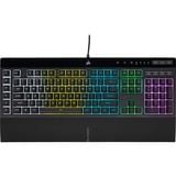 Corsair K55 RGB PRO, Gaming-Tastatur schwarz, DE-Layout, Rubberdome