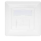 CAT.6A Datenanschlussdose, Unterputz, geschirmt, 2x RJ-45 LSA