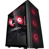 ALTERNATE Custom PC Series • Red Hero Essentials Gaming-PC schwarz/transparent, ohne Betriebssystem