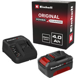 EINHELL Power-X-Change Starter-Kit A1, 18Volt 4Ah, Set schwarz/rot, Akku + Ladegerät