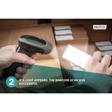 Digitus 2D Bluetooth Barcode Scanner, Barcode-Scanner schwarz, Akkubetrieb, mit Halterung, QR-Code kompatibel