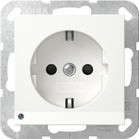 Gira Schutzkontaktsteckdose Typ F 16 Ampere 250 Volt mit LED-Orientierungsleuchte weiß (matt), Retail