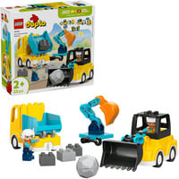 LEGO 10475 DUPLO Town Baufahrzeuge - 3-in-1-Set, Konstruktionsspielzeug 