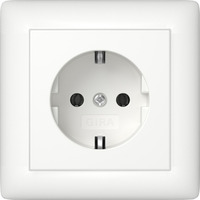 Gira Schutzkontaktsteckdose Typ F 16 Ampere 250 Volt mit Vollplatte für Einzelmontage weiß, Retail