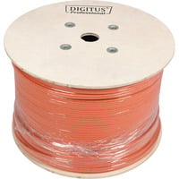 Digitus Professional Cat.7 S/FTP Verlegekabel simplex, Cca orange, 100 Meter Rolle