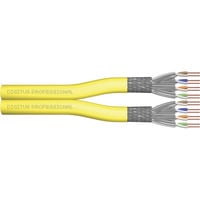 Digitus Professional Cat.7a S/FTP Verlegekabel Duplex, B2ca gelb, 500 Meter Trommel