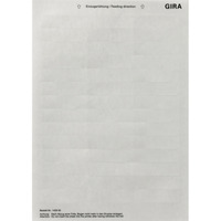 Gira Beschriftungsbogen aus PET-Folie im DIN A4-Format 62 x 18 Millimeter Retail