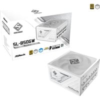 ASRock Steel Legend SL-850GW, PC-Netzteil weiß, 1x 12-Pin High Power GPU, 2x PCIe, Kabelmanagement, 850 Watt