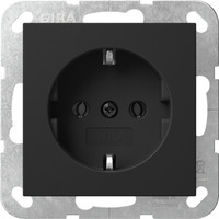 Gira Schutzkontaktsteckdose Typ F 16 Ampere 250 Volt Unterputz mit Steckklemmen schwarz (matt), Retail