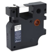 MediaRange Kunststoff-Schriftbandkassette, 19mm, 7m, laminiert, schwarz auf weiß kompatibel zu Dymo D1/45803/S0720830