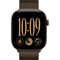 Apple Watch Series 12, Smartwatch bronze, Aluminium, 46 mm, Milanaise Armband Dunkelbronze M/L