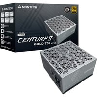 Montech MONTECH CENTURY II 750, PC-Netzteil silber, 1x 12-Pin High Power GPU, 4x PCIe, Kabelmanagement, 750 Watt