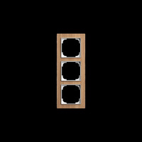 0 Abdeckrahmen 3-fach, Abdeckung holz, Retail