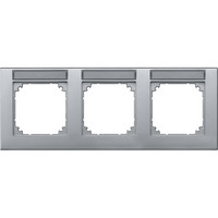 Merten Rahmen dreifach beschriftbar waagerecht aluminium, Retail