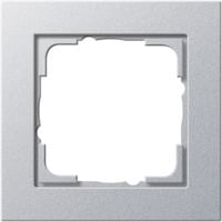 Gira Abdeckrahmen Einfeld bruchsicher lackierter Thermoplast mit Klemmbefestigung IP21 aluminium, Retail