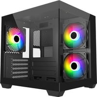 FSP S140-BA, Tower-Gehäuse schwarz, Tempered Glass x 2