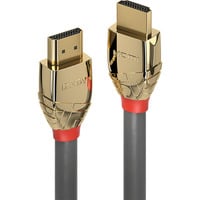 Lindy High Speed HDMI Kabel, Gold Line grau, 5 Meter