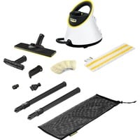 Kärcher SC 2 Deluxe EasyFix, Dampfreiniger weiß/schwarz, 1.500 Watt, mit Bodenreinigungsset EasyFix
