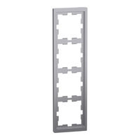 Merten Rahmen vierfach D-Life MEG4040-6536 aus Thermoplast lackiert, glänzend, IP20 edelstahl, Retail