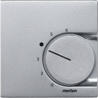 Merten Zentralplatte Aluminium für Raumtemperaturregler-Einsatz Typ 536260, matt, lackiert aluminium, Retail
