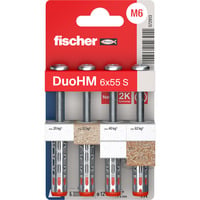 fischer Hohlraumdübel DuoHM 6x55 S PZ  4 Stück, mit Panhead-Schraube