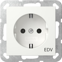 Gira GIRA Steckdose Aufdruck EDV Reinweiá 445827 weiß, Retail