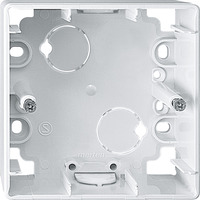 Merten Aufputzgehäuse 1-fach mit Zugentlastung und Kanaleinführung, glänzend, Typ 519119 weiß (glänzend), Retail