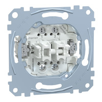 Merten Doppeltaster Einsatz 2 Schalter 1-polig 10 Ampere 250 Volt Wechselstrom MEG3055-0000 Retail