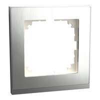 Merten Decor-Rahmen einfach mit glänzender Oberfläche aus Thermoplast, Schutzart IP20 edelstahl, Retail