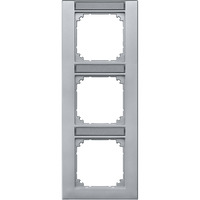 Merten Rahmen dreifach beschriftbar senkrecht aluminium, Retail
