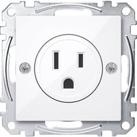 Merten Steckdosen Einsatz aktiv weiß glänzend USA 15 Ampere weiß (glänzend), Retail