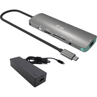 i-tec USB-C Metal Nano 4K Docking Station, Dockingstation grau, HDMI, USB-C, USB, RJ-45, PD, mit Ladegerät