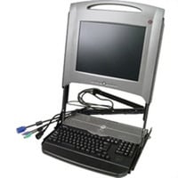 Dell POWEREDGE RACK CONSOLE 17FP Generalüberholt, LCD-Monitor 43.2 cm (17 Zoll), grau/schwarz, SXGA, VGA