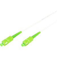 Digitus Glasfaser-Simplex-Patchkabel, stahlarmiert, Singlemode, SC/APC > SC/APC weiß, 1 Meter