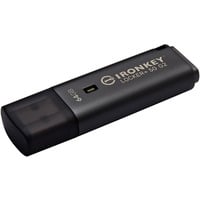 Kingston IronKey Locker+ 50 G2 64 GB, USB-Stick anthrazit, USB-A 3.2 Gen 1
