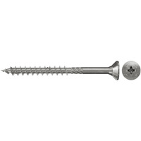 fischer Spanplattenschraube PowerFast 4,0x45 Senkkopf PZ 200 Stück, mit Teilgewinde, Edelstahl A2