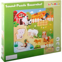 VEDES Sound Holzpuzzle Bauernhof, 6-teilig, mit Sound holz