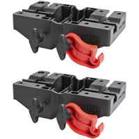 BESSEY Große Multifunktionshalterung STE-MH-SET schwarz/rot, 2 Stück, für BESSEY Deckenstützen STE und ST