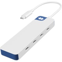  HyperDrive Flex 4 Port USB-C Hub , USB-Hub weiß/blau, USB-C