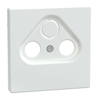 Merten Zentralplatte Lotos Weiß für Antennensteckdosen Typ MEG4123-6035, Unterputz, Kunststoff weiß (glänzend), Retail