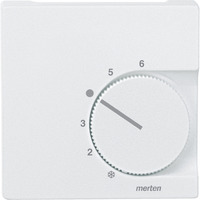Merten Zentralplatte besonders flache Bauform für Raumtemperaturregler-Einsatz Typ 536219 weiß, Retail
