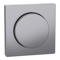 Merten Zentralplatte eds mit Drehknopf Typ MEG5250-6036 für Dimmer, lackierter Thermoplast edelstahl, Retail