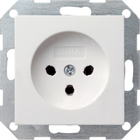 Gira HNA Steckdose 10 Ampere 250 Volt Nur für Schraubbefestigung weiß, Retail