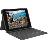 Apple iPad 10,2" (256 GB) Generalüberholt, Tablet-PC grau, Inkl. Logitech Rugged Folio DE (schwarz)