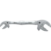 Wera 6006 Joker S / L - Selbstjustierender Doppelmaulschlüssel, Schraubenschlüssel silber, SW 10 - 19mm und 1/2" - 3/4"
