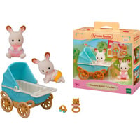 EPOCH Sylvanian Families - Schokoladenhasen Zwillinge mit Kinderwagen, Konstruktionsspielzeug 