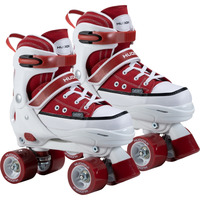 HUDORA Roller Skates Gr. 36-39, Rollschuhe rot/weiß, Sneaker-Look