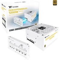 Thermaltake Dockpower FI 1200W Snow, PC-Netzteil weiß, 1x 12-Pin High Power GPU, 5x PCIe, Kabelmanagement, 1200 Watt