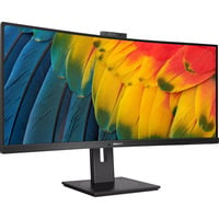 Philips 34B1U5600CH, LED-Monitor 86.4 cm (34 Zoll), schwarz, WQHD, VA, Curved, KVM-Switch, USB-C, USB-Hub, 120Hz Panel
